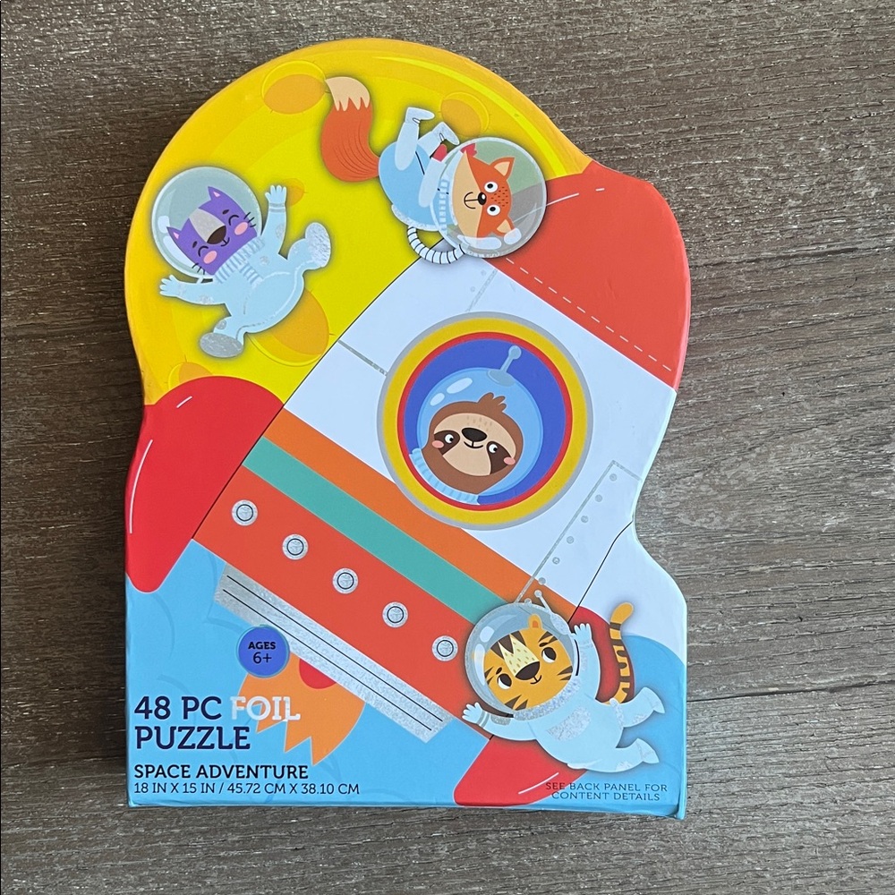 EUC Anker Play Space Adventure 48-Piece Foil Puzzle - Multicolor